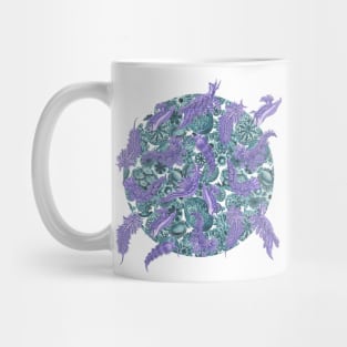 Ernst Haeckel Amythest Nudibranch on Cerulean Sea Squirts Mug